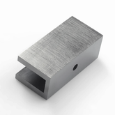 Frameless shower glass U BRACKET SQUARE 10mm glass - Brushed Gunmetal